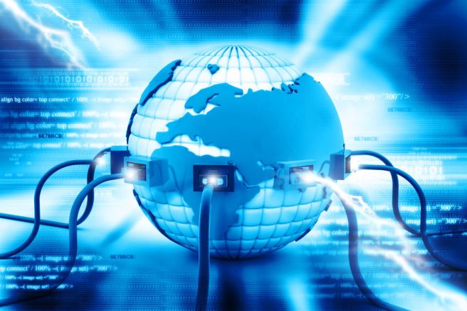 Digital illustration of Global internet connection